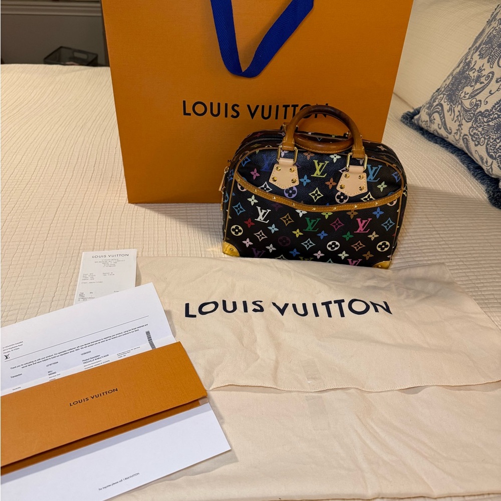 Vintage Louis Vuitton Black Multicolor Trouville